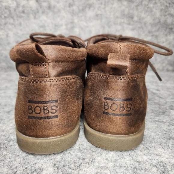 BOBS by Skechers Chill Luxe Lace-up Leather Ankle Boots - Picture 3 of 4